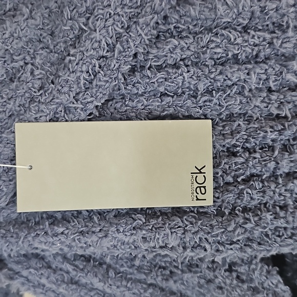 NWT Nordstrom Rack Solid Cozy Ribbed Textured Muffler Scarf Blue OS - Picture 7 of 9